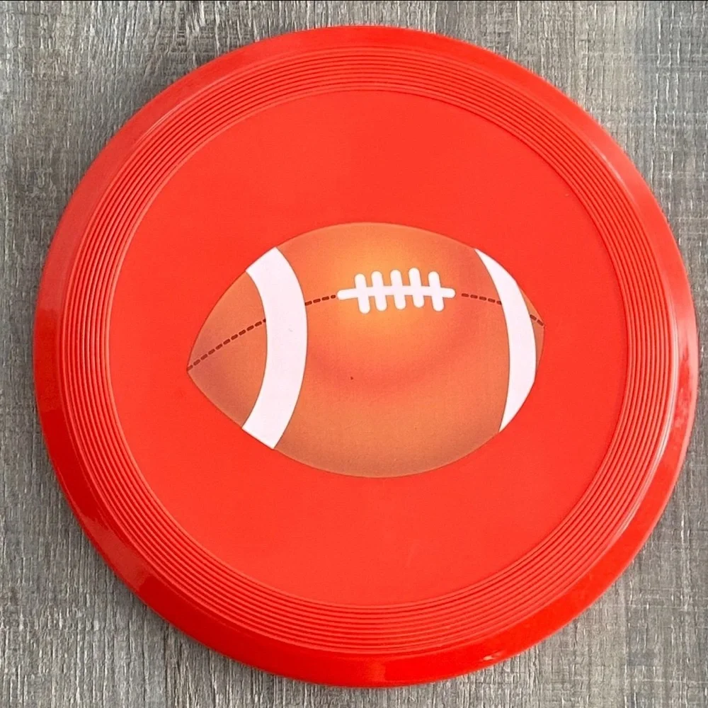 💞 New Red Flying Disc Frisbee with Football Design